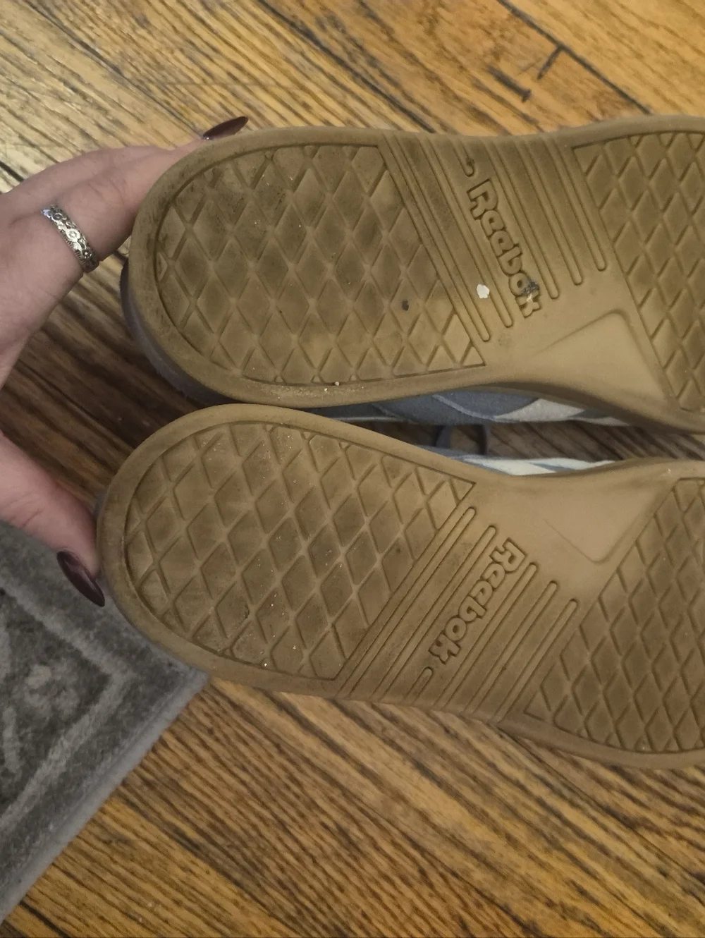 Baby Blue Suede Reebok Forte Lounger Sneakers - Picture 3 of 6